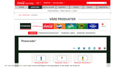 Desktop Screenshot of powerade.no