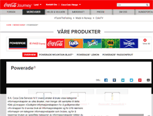 Tablet Screenshot of powerade.no